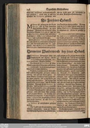 Vermeinte Wunderwercke bey seiner Geburth.