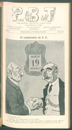 El cumpleaños de S. E. - [Caricatura]