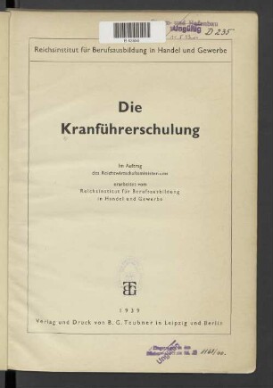 Die Kranführerschulung