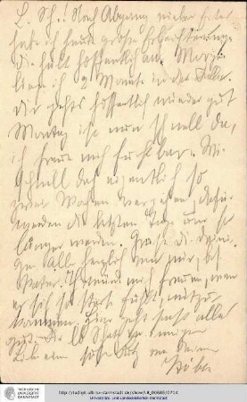 Postkarte vom 30.11.1905
