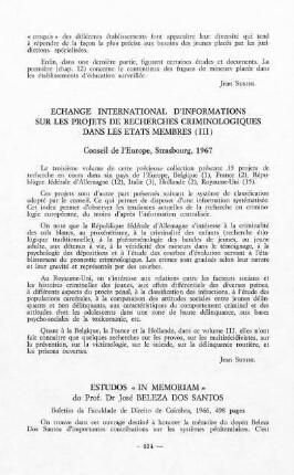 634-635, Estudos 'in Memoriam' de Prof. José Beleza dos Santos, Faculdade de Direito de Coimbra