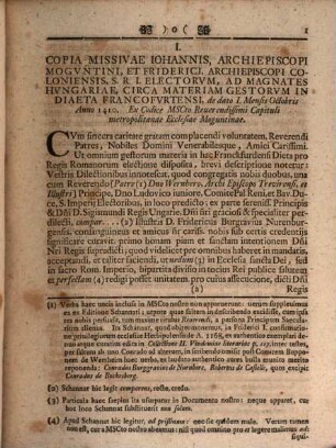 Dissertatio Inavgvralis Ex Historia Imperii Germanici Sistens Vindicias Electionis Dvbiae Iodoci Imperatoris Contra Sigismvndvm