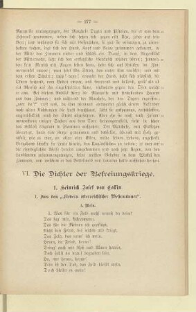 VI. Die Dichter der Befreiungskriege