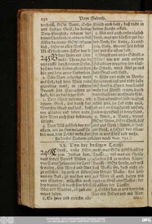 XX. Von der heiligen Tauffe.