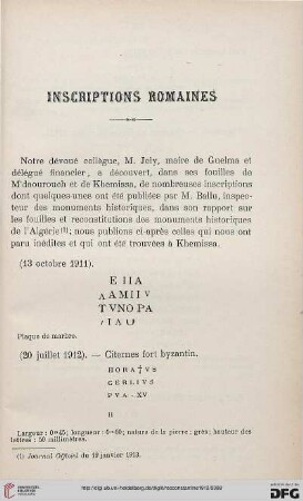 Sér. 5: Inscriptions romaines