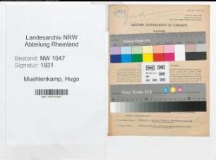 Entnazifizierung Hugo Muehlenkamp , geb. 14.05.1903 (Lehrer)