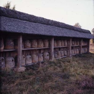 Bienenkörbe in der Lüneburger Heide bei Wilsede