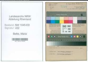 Entnazifizierung Maria Belke , geb. 14.07.1890 (Lehrerin)