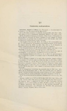 XV. Contrats exécutoires