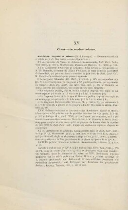 XV. Contrats exécutoires
