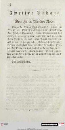 Zweiter Anhang