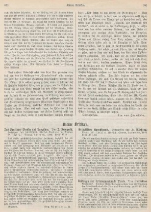 361-364 Kleine Kritiken
