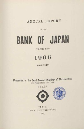1906: Annual report