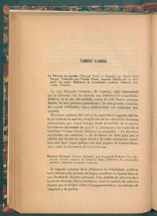 Nuestro porvenir (Unsere Zukunft) , por el general Federico von Bernhardi
