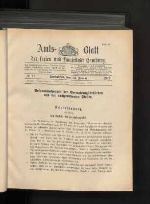 No. 11, 13. Januar 1917