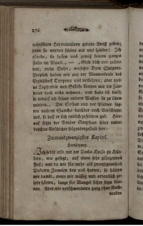 Zweyundzwanzigstes Kapitel. Fortsetzung.
