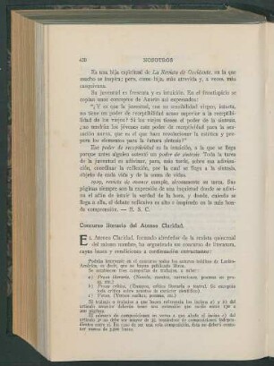 Concurso literario del Ateneo Claridad
