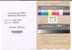 Entnazifizierung Wilhelm Knuefer , geb. 14.12.1888 (Kesselschmied)