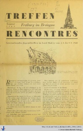 Sommer 1948: Das Treffen: eine deutsch-französische Jugendzeitschrift