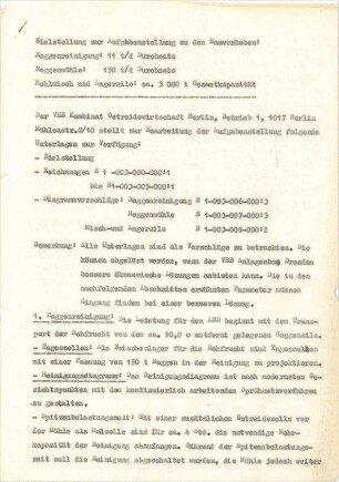 Zielstellung zu Bauvorhaben