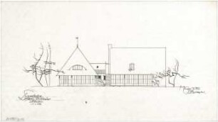 Gsaenger, Gustav; Gauting / Starnberg (Bayern), Schollstr.; Wohnhaus Prof. Füchtbauer, Erweiterung - Südseite (Ansicht)