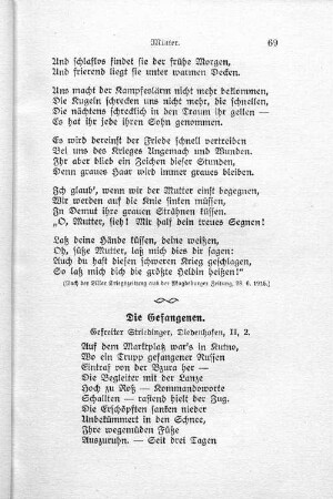 Die Gefangenen.