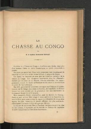 La Chasse Au Congo.