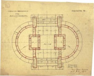 Pfann, Paul; Aschaffenburg; Ludwigsbrunnen - VI (Schichtenplan)