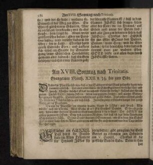 Am XVIII. Sonntag nach Trinitatis.