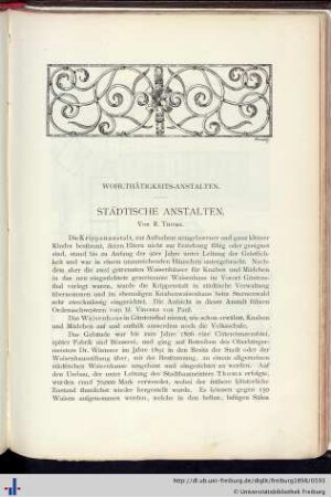 Wohlthätigkeits-Anstalten.