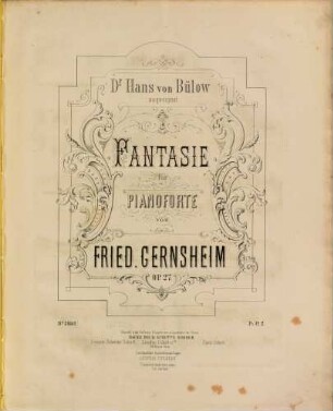 Fantasie für Pianoforte : op. 27