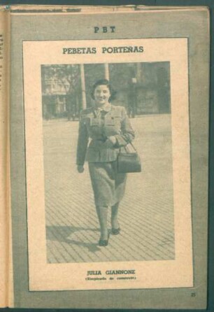 Julia Giannone (empleada de comercio) - [Fotografía] : Pebetas porteñas