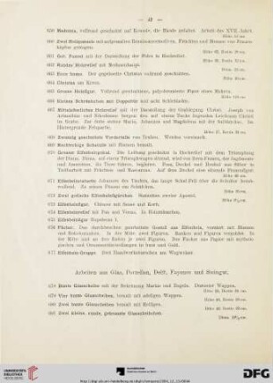 Arbeiten aus Glas, Porzellan, Delft, Fayence und Steingut (Nr. 678-829)