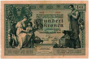 Geldschein, 100 Kronen, 2.1.1902