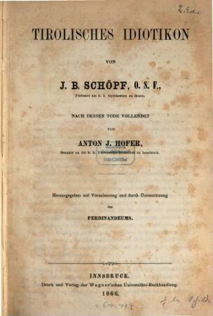 Tirolisches Idiotikon