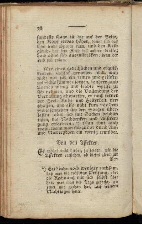 Von den Affekten.