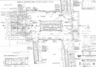 Stuttgart Hbf: Werkplan km 1.600 - 1.6425 / Schnitt Betriebsräume S-Bahn Baulos 9 / Block 2