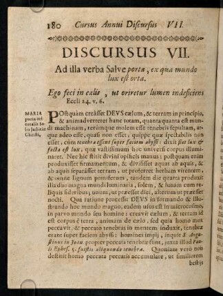 180-189, Discursus VII