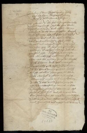 Schreiben an die Amtmänner Hugo Friedrich Zorn von Bulach und Friedrich Breuning