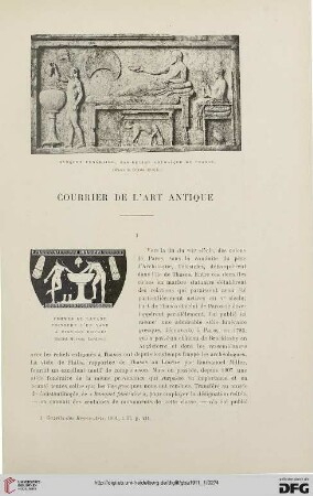 4. Pér. 5.1911: Courrier de l'art antique, [20]
