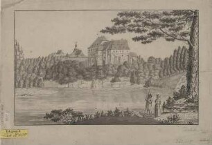 Ansicht vom Schloss Döben bei Grimma, Kupferstich, vor 1800 : [Ansicht von Schloss Döben]. - [S.l.] , [vor 1800]. - 1 Kunstbl. : Kupferstich ; 35 x 22 cm