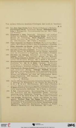 Von meinen früheren Auctions-Catalogen
