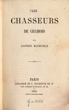 Les chasseurs de Chamois