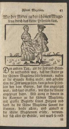 Wie der Ritter zu der schönen Magelona durch das kleine Pförtlein kam.