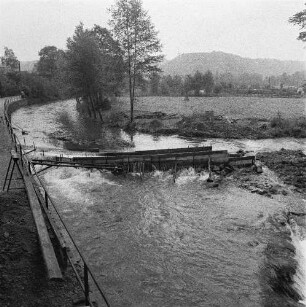 Hochwasserschäden in Freital-Hainsberg (wahrscheinlich bei Hochwasser der Wilden Weißeritz)