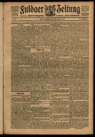 Ausgabe vom Donnerstag, den 14. Februar 1907.