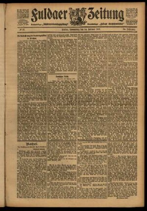 Ausgabe vom Donnerstag, den 14. Februar 1907.