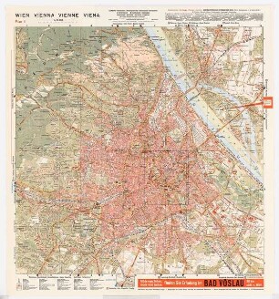 Wiener Internationale Gartenschau, Donaupark (WIG) 1964, Wien: Stadtplan von Wien 1:25000