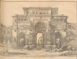 Entrance gateway to palace of H. H. the Maharajah of Kolapoor