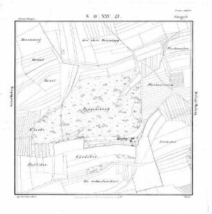 Kartenblatt SO XXV 42 Stand 1821 ca.